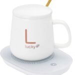 Coffee Cup Warmer, Smart Thermostat Coaster 55 Degree Heating Automatic Thermostat Cup (White)