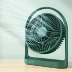 JISULIFE FA19 Rechargeable Fan 4000mAh Battery With Type C Charging Port- Green Color