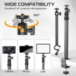 New! Overhead Desk Mount Stand For DSLR, DSLR & Ring Lights (Ulanzi VIJIM-LS02) - Image 3