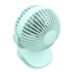 Mini Clip Fan 360 Degree Rotation Rechargeable Fan (WiWu FS03)- Light Green Color