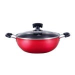 NOAH Nonstick Kadhai / Karai Glass Lid (IB) 24.5CM - Image 3