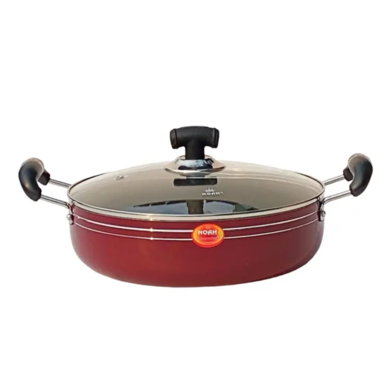 NOAH Nonstick Kadhai / Karai Glass Lid (IB) 24.5CM - Image 2