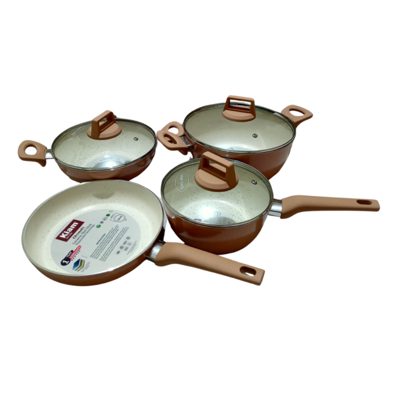 Kiam Ceramic Non Stick Cookware Set 7 Pcs Gift Box (Induction Bottom) - Image 2