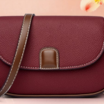 PU Leather Handbags Women Fashion Crossbody Bags(maroon color)