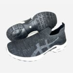 Gents Grey Color Mesh Knitting Lightweight Breathable Slip On Walking Shoes Casual Comfortable Workout Sneakers