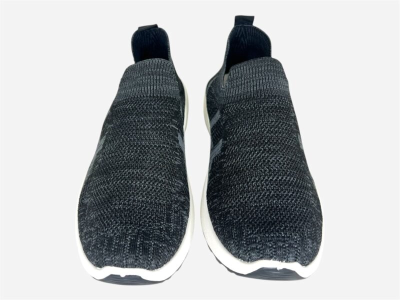 Gents Grey Color Mesh Knitting Lightweight Breathable Slip On Walking Shoes Casual Comfortable Workout Sneakers - Image 2