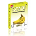 3 Pcs Coral Banana Flavor Condom