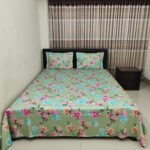 Luxury Twill Cotton Bedsheet – King Size – Green Lota