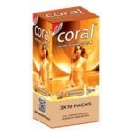 Pack of 3 Pcs Coral 3 Fruits Flavors Condom