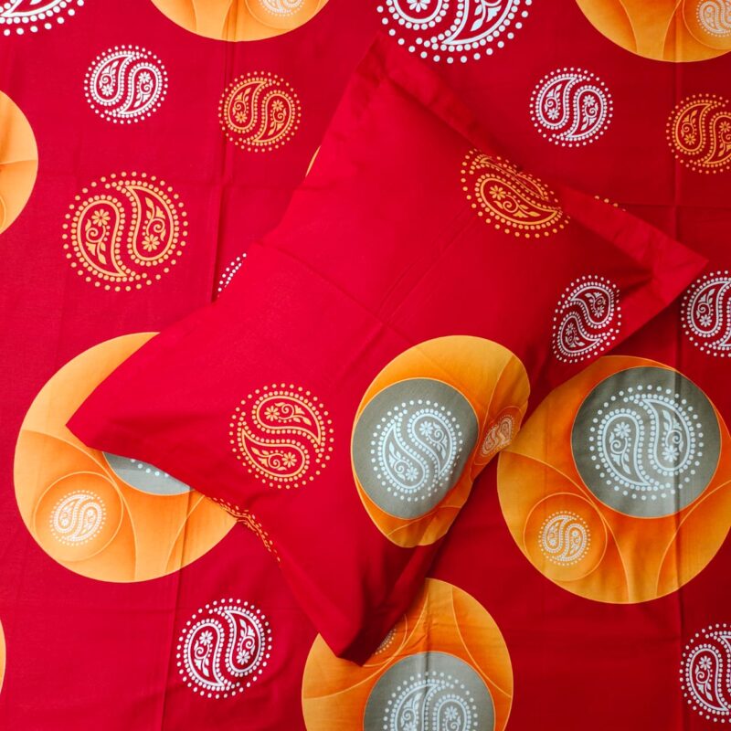 Bedsheet – Circle Red (Digital Print) – Just Awesome! - Image 2
