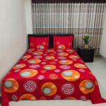 Bedsheet – Circle Red (Digital Print) – Just Awesome!