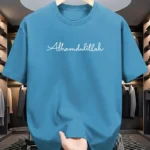 Drop Shoulder Print T-Shirt - Alhamdulliah