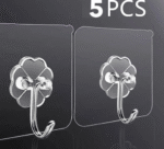 Self-Adhesive Hooks for Kitchen, Bathroom, and Door (5pcs Pack) - Image 2