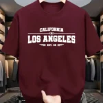 Drop Shoulder Print T-Shirt - Los Angeles