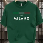 Drop Shoulder Print T-Shirt - Milano Stripe
