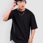 Oversized Plain T-Shirt - Black