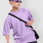 Oversized Plain T-Shirt - Purple