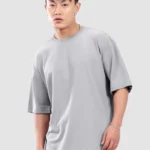 Oversized Plain T-Shirt - Silver Ash