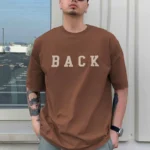 Drop Shoulder Print T-Shirt - Back Design