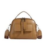 High end ladies' handbag multi-layer large capacity commuting bag(Brown)