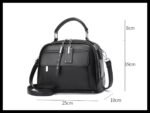 High end ladies' handbag multi-layer large capacity commuting bag(Black) - Image 3