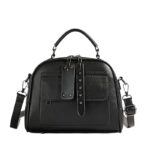 High end ladies' handbag multi-layer large capacity commuting bag(Black)