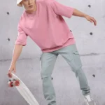 Oversized Plain T-Shirt - Pink