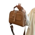 High end ladies' handbag multi-layer large capacity commuting bag(Brown) - Image 2