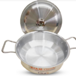 Kiam Aluminum Wok Pan with Metal Handle - 28 cm