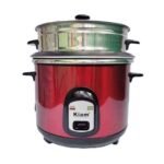 Kiam Rice cooker Steel – (One SS bati & One Coating bati) Straight 1.8 Ltr SJBS-8702 - Image 3