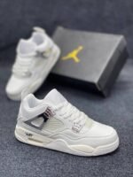 Air jorden 4 RETRO PURE White SNEKERS