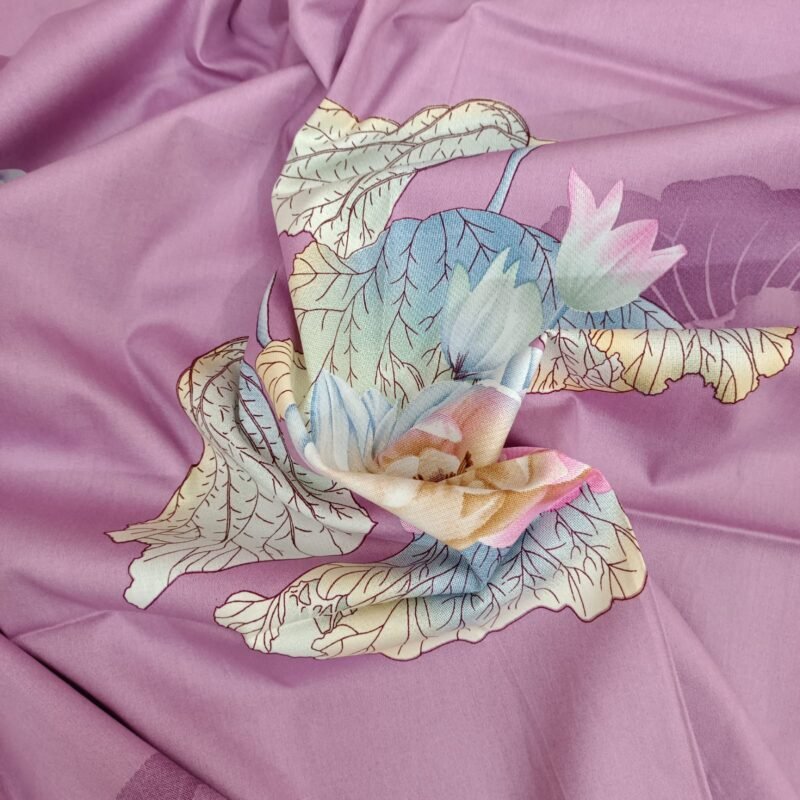 30/30 Count Luxury Exclusive Bedsheet – King Size – 3 Pecs Set – Purple Rose - Image 4