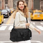 Fashionable Large Capacity Travel & Gym Bag Black - Image 4