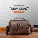 Men's Pu Leather Shoulder Bag (Chocolate color) - Image 2