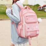 Kids Backpack Children School Bags for Girls Orthopedic Waterproof Primary Schoolbag Book Bag (pink) - Image 2
