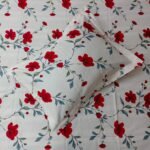 Luxury Twill Cotton Bedsheet – King Size – 3Pecs – Red Spalsh - Image 2