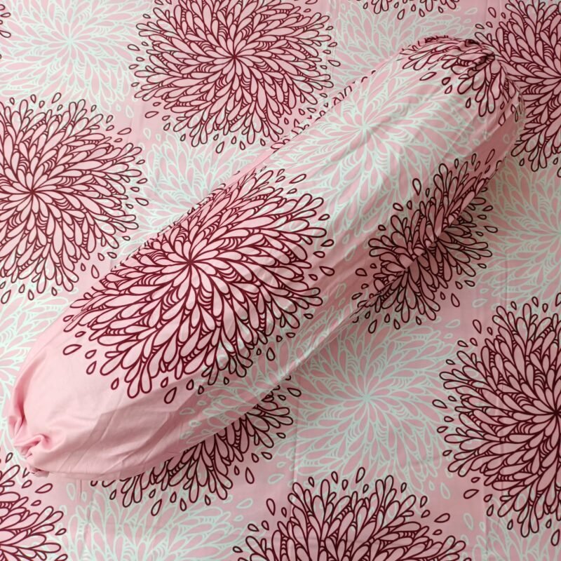 Luxury Twill Cotton Bedsheet – King Size – 3Pecs Set – Atasbaji Pink - Image 4