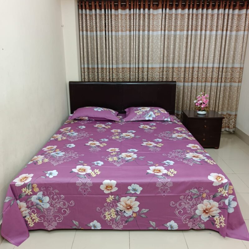 Luxury Twill Cotton Bedsheet – King Size – 3Pecs Set - Image 4