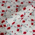 Luxury Twill Cotton Bedsheet – King Size – 3Pecs – Red Spalsh - Image 3