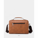 Men's Pu Leather Shoulder Bag (brown shape) - Image 4