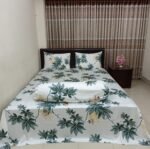 30/30 Count Luxury Exclusive Bedsheet – King Size – 4 Pecs Set – White Leaf