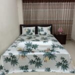 30/30 Count Luxury Exclusive Bedsheet – King Size – 4 Pecs Set – White Leaf