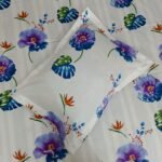 Luxury Twill Cotton Bedsheet – King Size – 3 Pecs Set – White Levender - Image 3