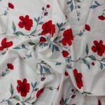 Luxury Twill Cotton Bedsheet – King Size – 3Pecs – Red Spalsh - Image 4
