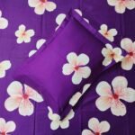 Luxury Twill Cotton Bedsheet- Purple - Image 2