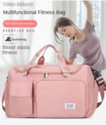 Fashionable Large Capacity Travel & Gym Bag Pink - Image 3