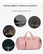 Fashionable Large Capacity Travel & Gym Bag Pink - Image 2