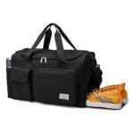 Fashionable Large Capacity Travel & Gym Bag Black - Image 3
