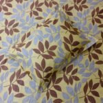 Luxury Twill Cotton Bedsheet – King Size – 3 Pecs Set – Golden Leaf - Image 2