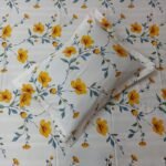 Luxury Twill Cotton Bedsheet – King Size – 3Pecs – Yellow Spalsh - Image 2